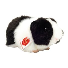 PELUCHE COBAYA BLANCA Y NEGRA 20 CM