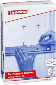 MARCADOR PERMANENTE EDDING 11 RETRACTIL ROJO