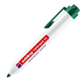 MARCADOR PERMANENTE EDDING 11 RETRACTIL VERDE