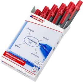 ROTULADOR PIZARRA BLANCA EDDINGA12 RETRACTIL ROJO