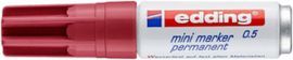 MINIMARCADOR PERMANENTE EDDING CARMIN