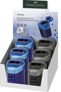 SACAPUNTAS FABER CASTELL DOBLE ROLLON DOTS AZUL Y