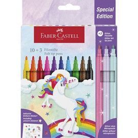 ROTULADOR FABER CASTELL UNICORNIO 13 COLORES SURTI