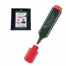 ROTULADOR FLUOR TEXTLINER FABER ROJO