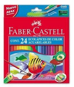 LAPIZ FABER ACUARELA C/24 SURT C/CARTON