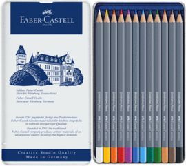 ESTUCHE METAL C/12 LAPICES GOLDFABER ACUARELABLES