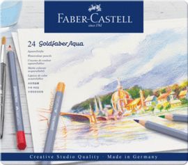 ESTUCHE METAL C/24 LAPICES GOLDFABER ACUARELABLES