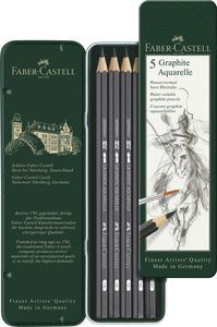 LAPIZ FABER CASTELL GRAPHITE AQUARELLE CAJA 5 GRAD
