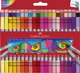 ROTULADOR FABER CASTELL DOBLE PUNTA 40 COLORES SUR