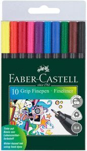 ROTULADOR GRIP FINEPEN 0.4 MM ESTUCHE 10 COLORES