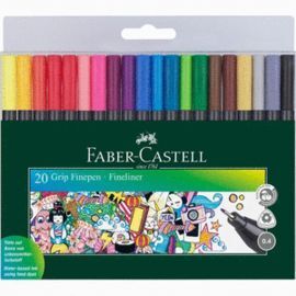 ROTULADOR GRIP FINEPEN 0.4 MM ESTUCHE 20 COLORES