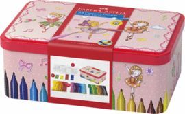CAJA METALICA CON 33 ROTULADORES FABER CASTELL 155534 ELITE