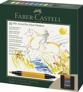 ROTULADOR FABER PITT ARTIST PEN DUAL MARKER 10 COL