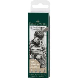 ROTULADOR FABER PITT GRIS ESTUCHE 4 GRADUACIONES D