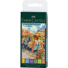 ROTULADOR FABER PITT BRUSH ESTUCHE 6 TONOS SUMMER
