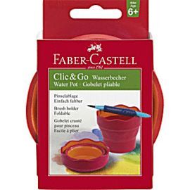 VASO PLEGABLE PARA EL AGUA CLIC GO ROJO