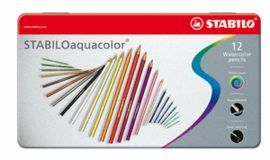 LAPIZ STABILO AQUACOLOR METAL 12 COLORES SURTIDOS