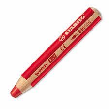 LAPIZ STABILO WOODY 3 EN 1 ROJO CARMIN