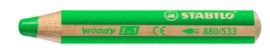LAPIZ STABILO WOODY 3 EN 1 VERDE OSCURO