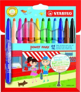 ROTULADOR STABILO POWERMAX 12 COLORES SURTIDOS