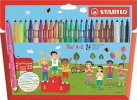 ROTULADOR STABILO TRIO AZ 24 ROTULADORES
