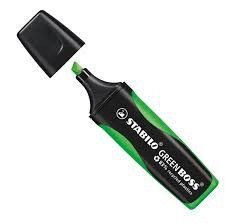 MARCADOR FLUORESCENTE STABILO GREEN BOSS VERDE