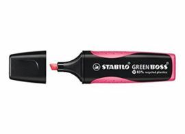 MARCADOR FLUORESCENTE STABILO GREEN BOSS ROSA