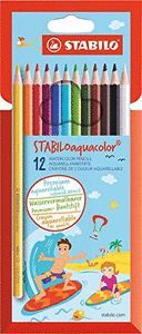 LAPIZ STABILO AQUACOLOR 12 UD SURTIDOS