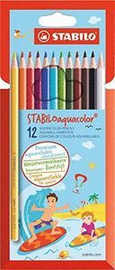 LAPIZ STABILO AQUACOLOR 12 UD SURTIDOS
