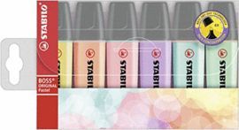 ESTUCHE 6 MARCADORES FLUORESCENTES STABILO BOSS 70 PASTEL