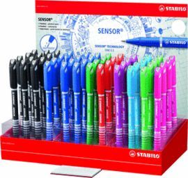 EXPOSITOR 48 ROTULADORES STABILO SENSOR 8 COLORES