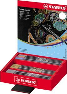ROTULADOR STABILO PEN 68 METALLIC EXPOSITOR CARTON