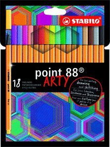 STABILO POINT 88 18PCS WALLET ARTY
