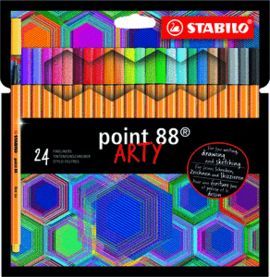 STABILO POINT 88 24PCS WALLET ARTY