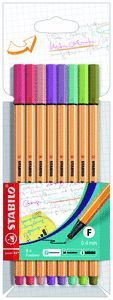 ROTULADOR STABILO POINT 88 ESTUCHE DE 8 NUEVOS COL