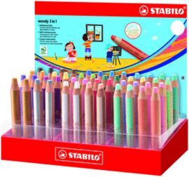 LAPIZ STABILO WOODY 3 EN 1 PASTEL 48 UDS SURTIDAS+