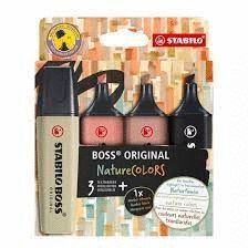 MARCADOR STABILO BOSS ORIGINAL NATURECOLORS 4 COLO
