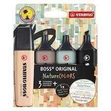 MARCADOR STABILO BOSS ORIGINAL NATURECOLORS 4 COLO