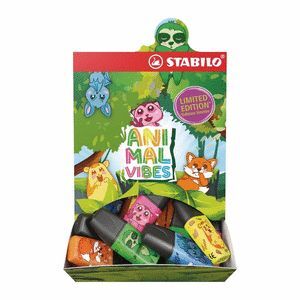 EXPOSITOR 50 MARCADOR STABILO BOSS MINI ANIMAL VIB
