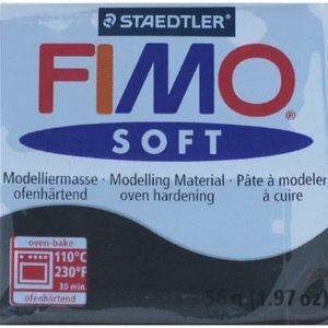 PASTILLA 57GRS FIMO SOFT NEGRO