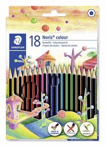 LAPIZ COLORES NORIS COLORS C/18 SURTIDOS HEXAGONAL