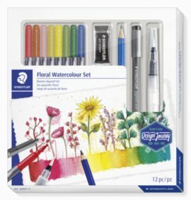 SET ACUARELABLES STAEDTLER DESING JOURNEY FLORAL