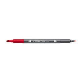 ROTULADOR STAEDTLER DOBLE PUNTA PINCEL 3001 ROJO