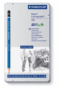 LAPIZ STAEDTLER MARS LUMOGRAPH 12 GRADUACIONES BLA
