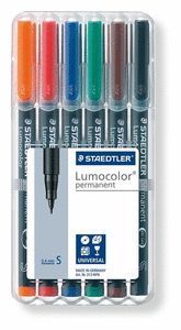 ROTULADOR LUMOCOLOR 313 WP6 SUPERFINO B/6 SURTIDOS