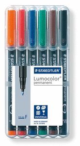 ROTULADOR LUMOCOLOR 318WP6 FINO B/6 SURTIDO