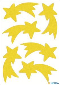 PEGATINAS MAGIC ESTRELLAS NAVIDAD FIELTRO AMARILLO