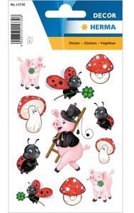 PEGATINAS DECOR LUCKY CHARM GLITTERY