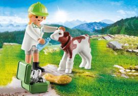 PLAYMOBIL VETERINARIA CON TERNERO
