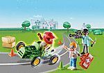 PLAYMOBIL D.O.C ACCION AMBULANCIA AYUDA PILOTO DE